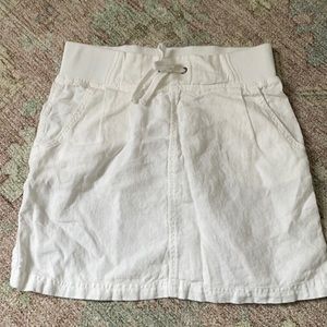 White athleta linen skirt